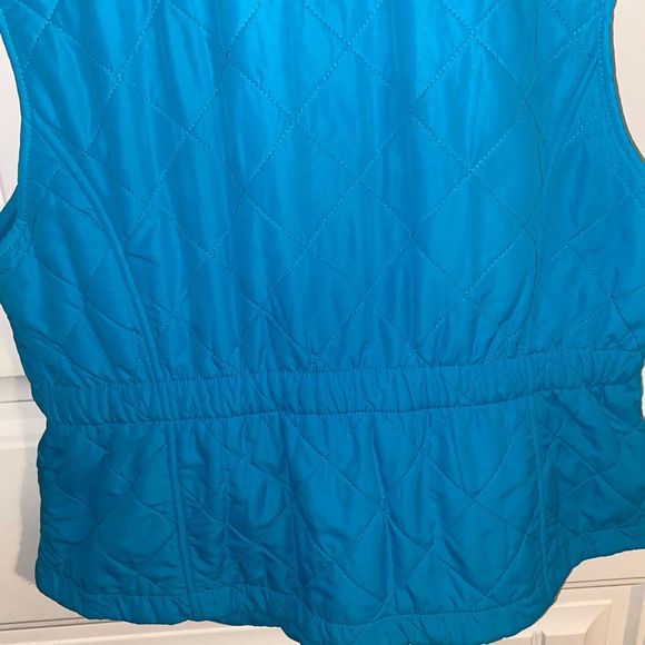 Bit & Bridle Sleeveless Quilted Riding Vest Full Zip Fleece Lined Blue Size L - Picture 7 of 8